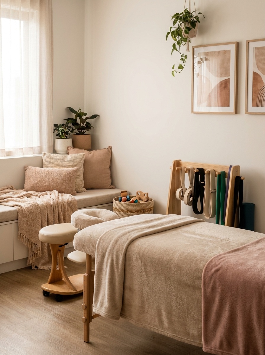Ruhige physiotherapeutische Behandlung zu Hause